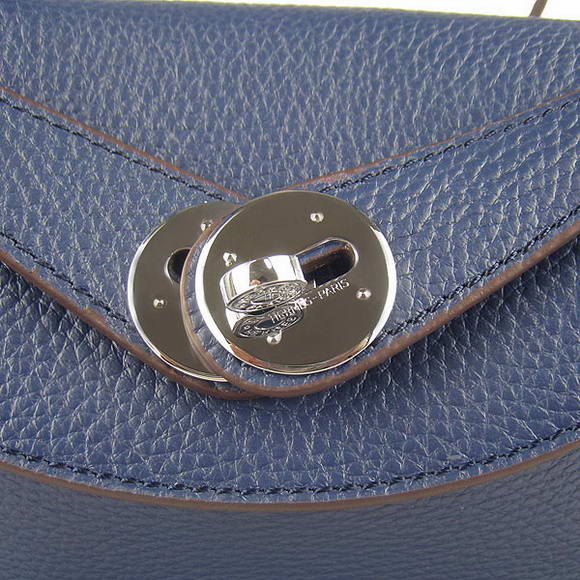 High Quality Replica Hermes Lindy 26CM Shoulder Bag Dark Blue - Click Image to Close